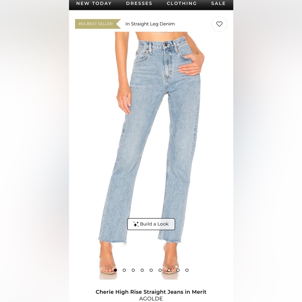 Agolde Cherie high rise straight Leg Jeans
